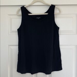 Eileen Fisher 100% Linen Black Tank Top Women's M